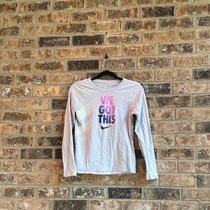 Nike Kids Long Sleeve Tee - Lavender with Pink and Blue
